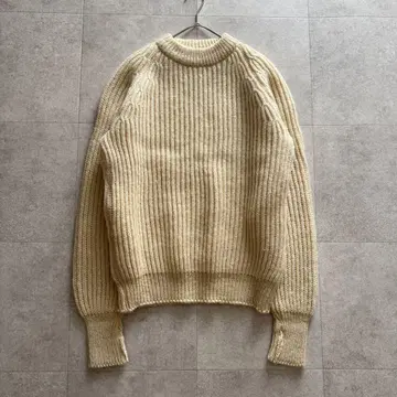 피터 스톰 니트 스웨터 울 두꺼운 원단 아이보리