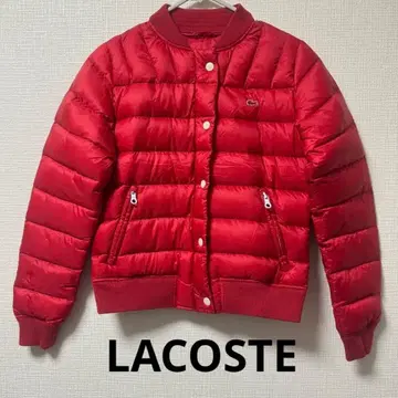 LACOSTE L!VE 라코스테 라이브 다운 자켓 빨간색 S 리브 부착