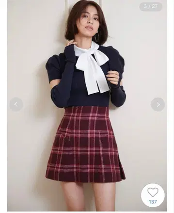 SNIDEL 보타이 암워머 니트 풀오버