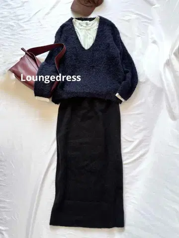 라운지 드레스 Loungedress 모헤어 오버 사이즈 니트 루즈핏