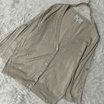 KUMIKYOKU V넥 가디건 베이지 2