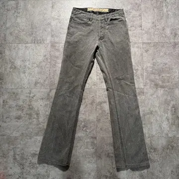 초기 ripvanwinkle 허리 가죽 플레어 데님 팬츠 아카이브