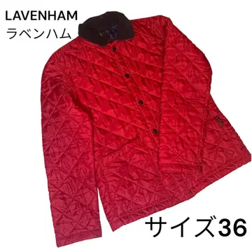 LAVENHAM 레드 퀼팅 자켓 사이즈 36