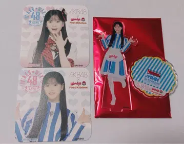 야기 아이츠키 AKB48 웬디즈 콜라보 한정판 아크릴 스탠드 코스터