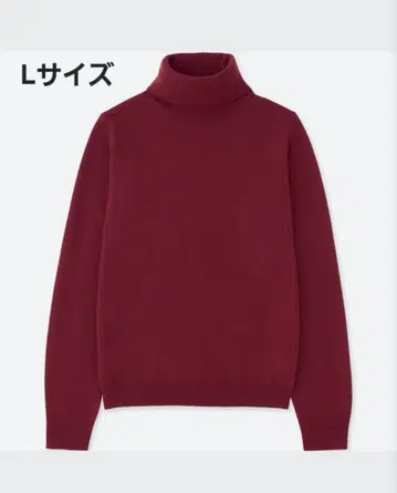 유니클로 캐시미어 터틀넥 스웨터 니트 와인
