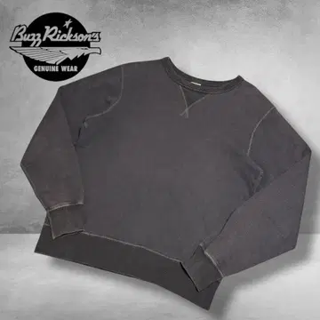 BUZZ RICKSON'S 버즈릭슨 앞 V 투톤 맨투맨 블랙