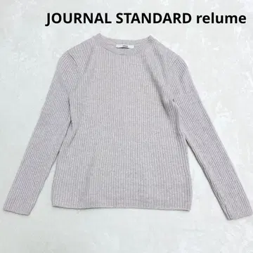 저널 스탠다드 리룸 리브 니트 크루넥 울 100%