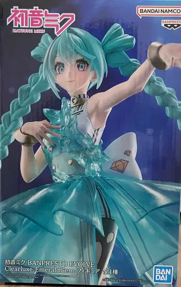 하츠네 미쿠 BANPRESTO Evolve 클리어 에메랄드 피규어