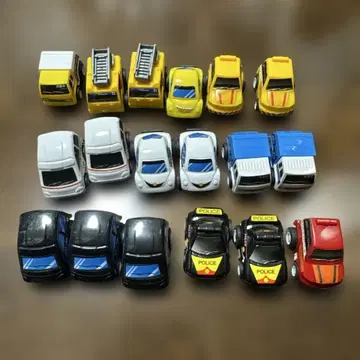 미니카 세트 18대 소방차 순찰차