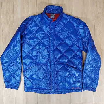 컬럼비아 titanium 울트라 라이트 다운 자켓 파랑 x 빨간색