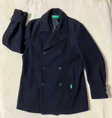 UNITED COLORS OF BENETTON 네이비 피 코트