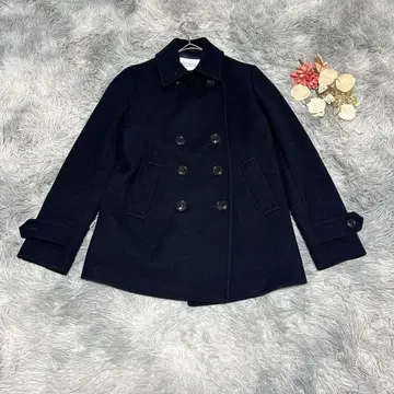 뷰티 앤 유스 (L) 긴팔 멜톤 P코트 아우터 스테디셀러 울 혼방