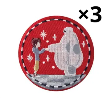 디즈니 캐릭터 자수 캔뱃지 2 베이맥스 3개 세트