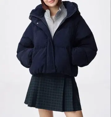 웜 패딩 코듀로이 블루종