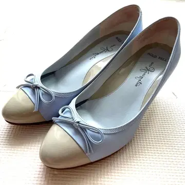 긴자 카네마츠 아쿠아벨 로우힐 펌프스 23.5cm