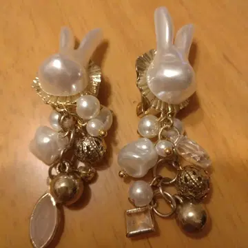 토끼 모양 펄풍 귀찌