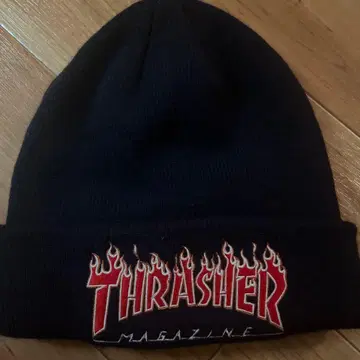 THRASHER 니트 모자 다크 네이비