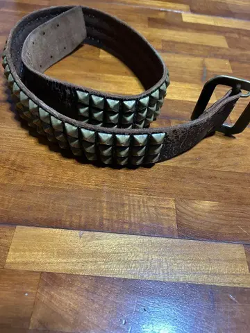 스터드 벨트 브라운