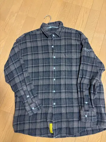 FAT 플란넬 셔츠 체크 브라운