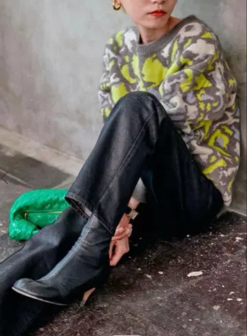 MECRE 자카드 니트 풀오버 새상품