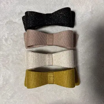 리본형 헤어핀 4개 세트