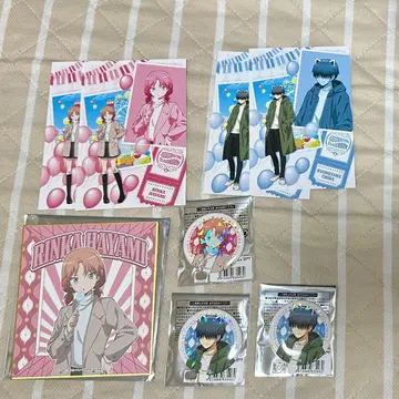 암살교실 요미우리랜드 캔뱃지 색지 특전 엽서 치바 류노스케 하야미 린카