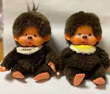 몽치치 봉제 인형 2체 세트 쇼와 레트로