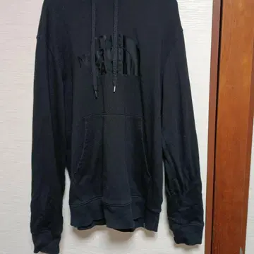 THE NORTH FACE 블랙 후드티 후드 부착