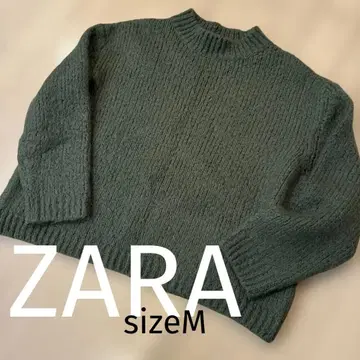 [ 무료배송 ] ZARA 올리브 그린 니트 스웨터