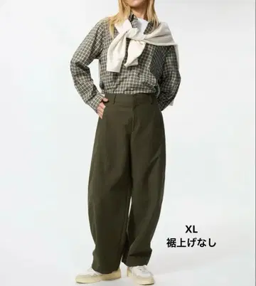 [ 택 포함 새상품 ] 저지 배럴 레그 팬츠 올리브 XL