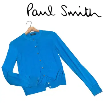 폴스미스 블랙 캐시미어 실크 혼방 라메 가디건