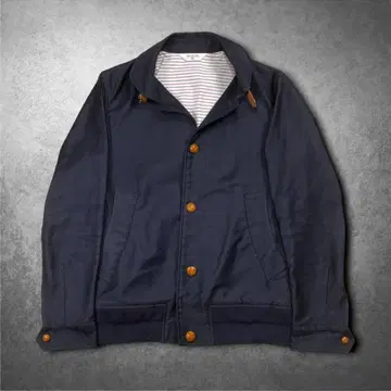 EDIFICE 블루종 자켓 짧은 기장 기믹 네이비 시티보이 휴일