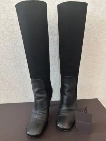 PELLICO APEMA 절개 스퀘어토 롱 부츠 36