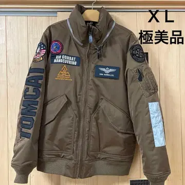 AVIREX 탑건 MA-1 플라이트 자켓 브라운 XL 컨디션 최상