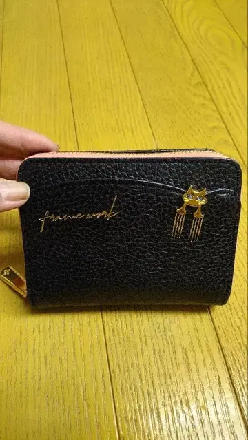 france work 고양이 디자인 접이식 지갑