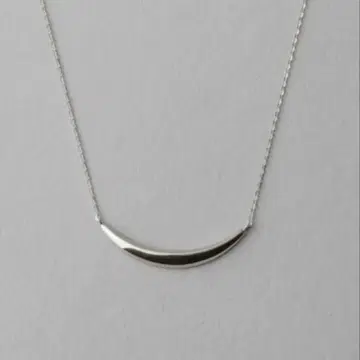 ete 크레센트 문 목걸이 SV925 실버 플라티나 ete