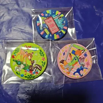 디즈니 자수 캔 배지 주토피아 몬스터 주식회사 밤비