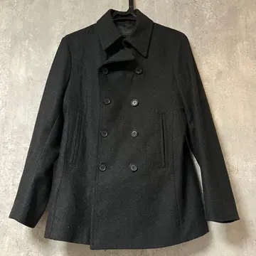 컴시즘 P 코트 더블 체스터 하프 코트 자켓