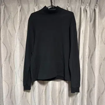 EURO KENVV 블랙 터틀넥 긴팔 티셔츠