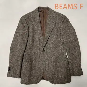 빔즈 F 브라운 헤링본 테일러드 자켓