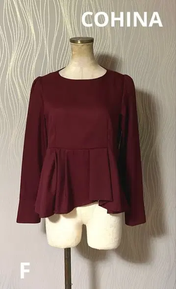 COHINA 코히나 페플럼 블라우스 보르도
