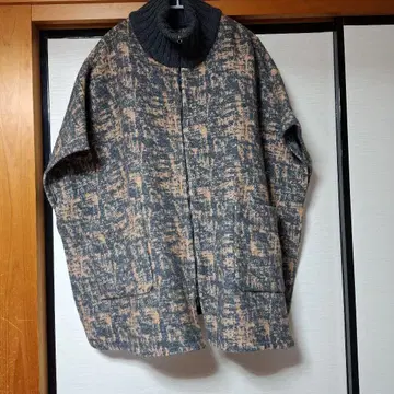 니트풍 오픈 프론트 상의 판초