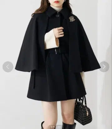 Chico 2way 판초 코트 케이프 코트