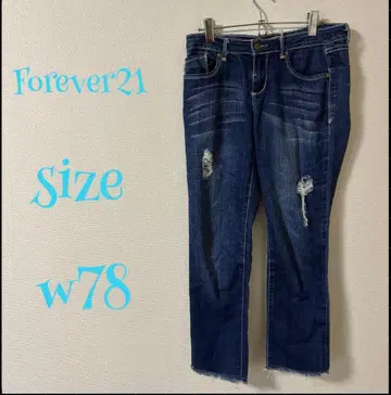 Forever 21 스트레이트 데님 w78 데미지 가공