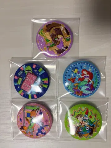 디즈니 자수 캔뱃지 5개 세트