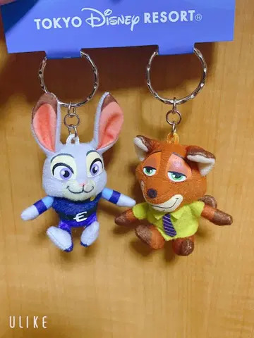 디즈니 리조트 한정판 주토피아 키링 주디 닉