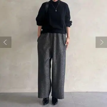 비어즐리 허리 리브 네프 트위드 팬츠