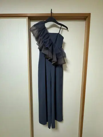 LADY 튤 칼라 베어 팬츠 드레스