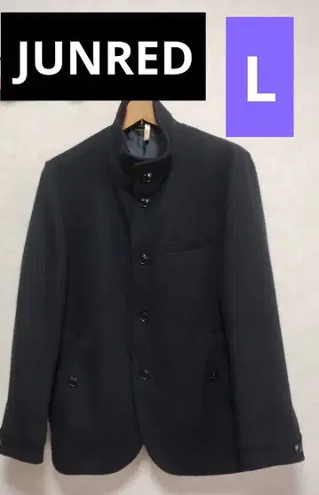 JUNRED, 다크 그레이 체스터 코트, 사이즈 L