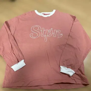 스토푸리 Stpr 핑크 긴팔 T셔츠
